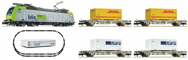 Digital Starter Set BR 485 with freight train of the BLS and z21<br /><a href='images/pictures/Fleischmann/231240.jpg' target='_blank'>Full size image</a>